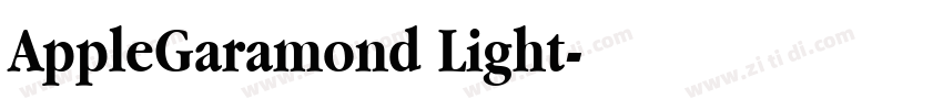 AppleGaramond Light字体转换
